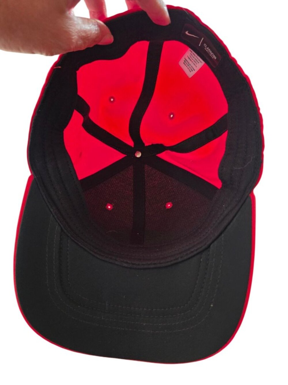 Nike Dri-FIT LSU Tigers Red Fitted Hat Cap Classic99 AeroBill NCAA One Size - Picture 2 of 4